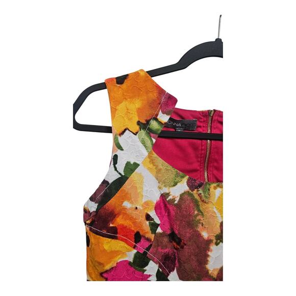 Donna Ricco Sheath Dress Womens 6 Sleeveless Multi Floral Knee Length Lined - Picture 4 of 9